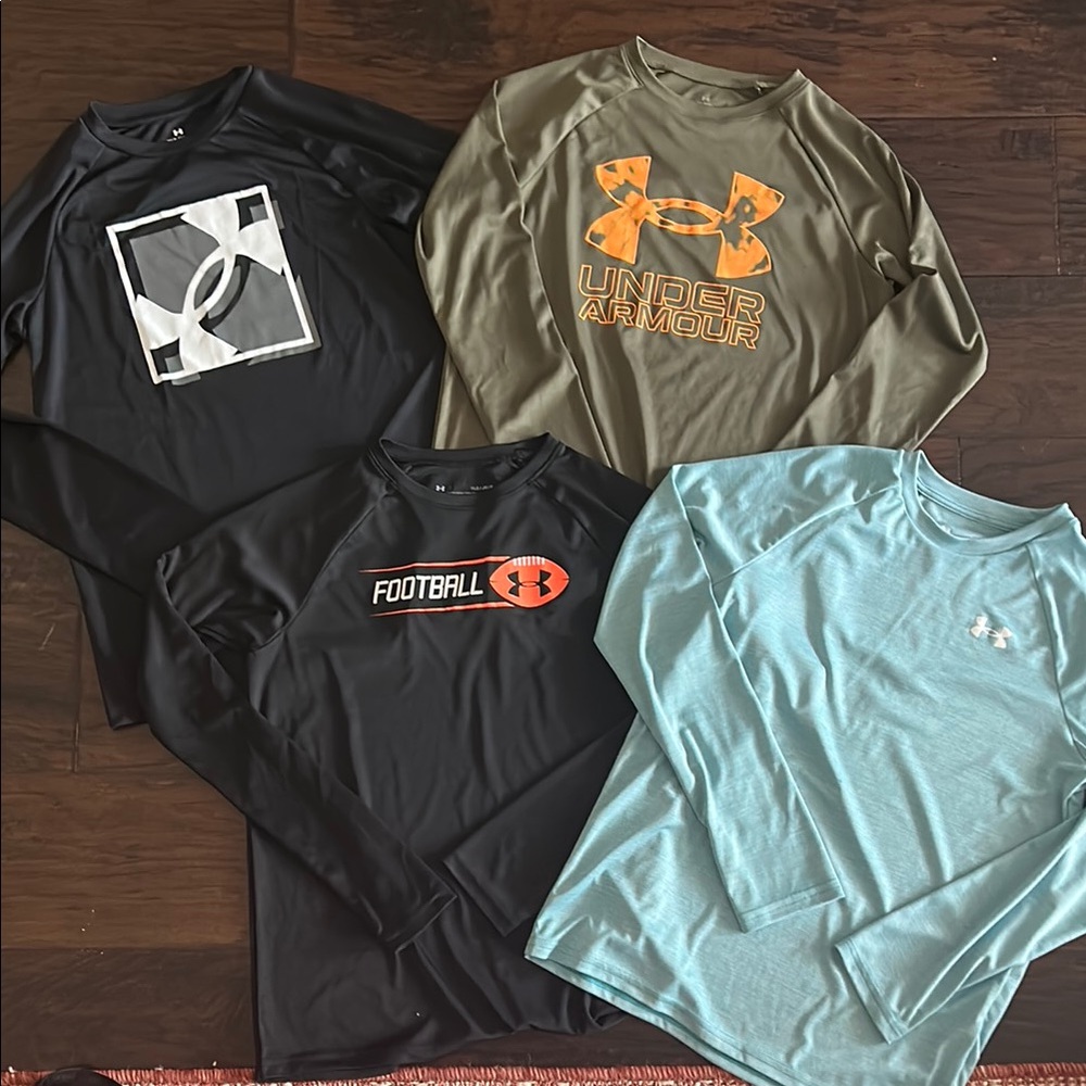 Under Armour Long Sleeve Shirts Collection - Black, Olive, Light Blue
